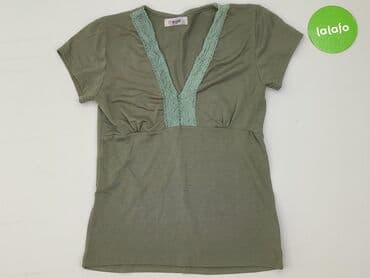 czarne t shirty damskie w serek: T-shirt damski, rozmiar L — 2