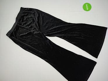 chicaca spodnie: Czarne damskie spodnie z weluru - Materiał: miękki, elastyczny welur — 3