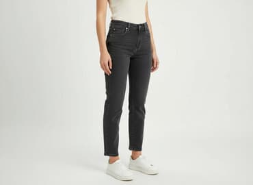 czarne spodnie jeansy: Jeansy damskie, rozmiar S — 6