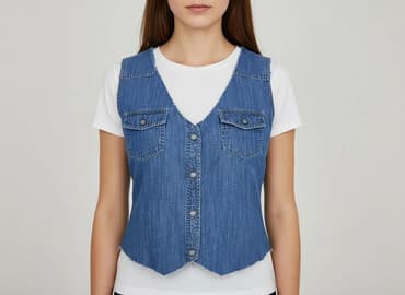 kamizelka z frędzlami kowbojska: Kamizelka damska, rozmiar S — 1