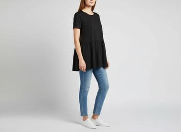 czarne body z długim rękawem zara: Zara, Tunika damska, rozmiar S — 6