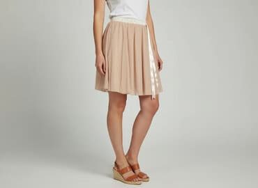 satynowe spódnice z rozcięciem: Women`s skirt, size S — 1