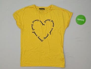 koszulka żółta w czarne paski: Primark, T-shirt damski, rozmiar XS — 2