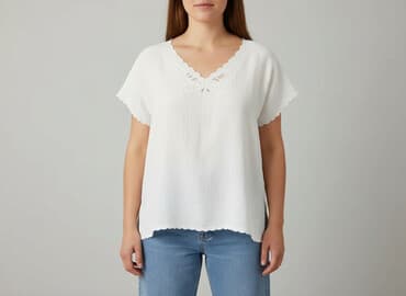 białe bluzki koronkowe duże rozmiary: Bluzka damska, rozmiar XL — 1