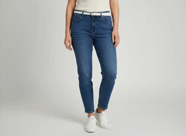 c a spodnie damskie z wysokim stanem: Jeansy damskie, rozmiar M — 1