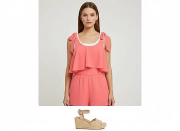 bialy kombinezon na jedno ramie: Kombinezon damski, rozmiar S — 1