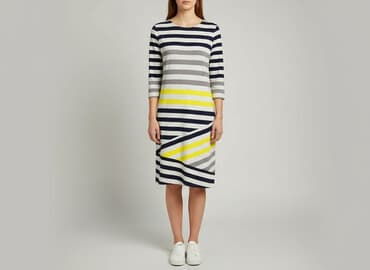 sukienka w kolorowe paski: Sukienka damska, rozmiar S — 1