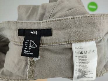 spodnie woskowane beż: H&M, Spodnie materiałowe damskie, rozmiar L — 4