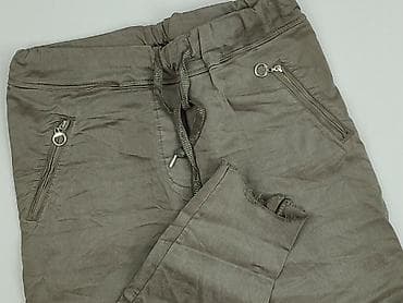 Damskie spodnie typu jogger w kolorze khaki/oliwkowym. - Miękki