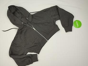 szare dresy: Sinsay, Bluza z kapturem damska, rozmiar XS — 2