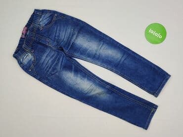 topy stradivarius: Spodnie jeansowe, Niebieski Księżyc, 8 lat, 122/128, stan - Bardzo dobry — 2