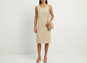 sukienki beżowe midi: Cartoon, Sukienka damska, rozmiar M — 7