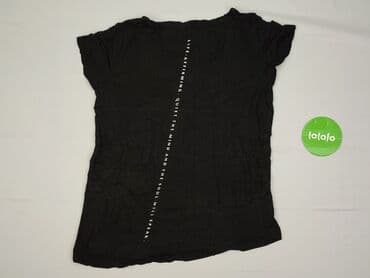 czarne t shirty damskie w serek: Reserved, T-shirt damski, rozmiar L — 3