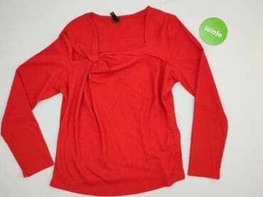 czerwona bluzka z dekoltem v: RAINBOW, Bluzka damska, rozmiar L — 3