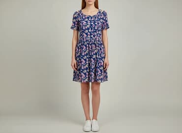 sukienka rozkloszowana dekolt łódka: Sukienka damska, rozmiar S — 5