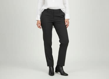 szerokie spodnie pepco: Papaya, Spodnie materiałowe damskie, rozmiar M — 6