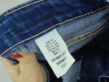 mom jeans granatowe: Spodnie jeansowe, H&M, 1.5-2 lat, 92, stan - Bardzo dobry — 4