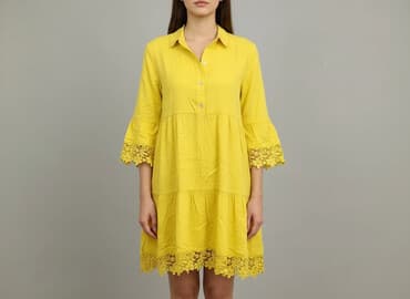 shein zolta sukienka: New Fashion, Sukienka damska, rozmiar M — 7