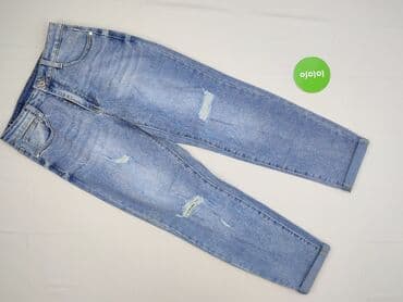 szerokie dżinsy z wysokim stanem: Jeansy damskie, S — 2