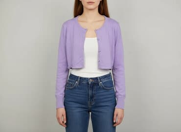 sweter open shoulder: Kardigan damski, L — 5