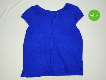 niebieska bluzki z krótkim rękawem: Bluzka damska, rozmiar L — 4