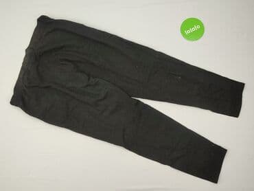 spodnie czarne damskie z niskim stanem: Spodnie materiałowe damskie, rozmiar XL — 3