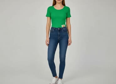 zielona koszulka zara: T-shirt damski, rozmiar S — 5