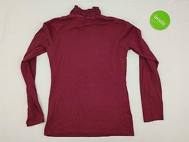 bordowy sweter: Golf damski, rozmiar S — 3