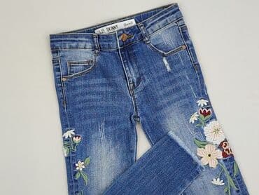 modne sukienki dżinsowe: Spodnie jeansowe, DenimCo, 8 lat, 128, stan - Bardzo dobry — 1