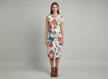 sukienka z haftowanymi kwiatami: Sukienka damska, rozmiar S — 5