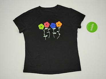 czarne bluzy: T-shirt damski, rozmiar 2XL — 2