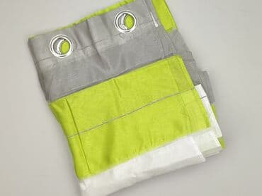 Zasłona na przelotkach – pasy szaro‑limonkowo‑białe - Typ: pojedyncza — 1