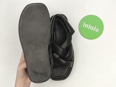 biale klapki a'la hermes: H&M, Sandały damskie, rozmiar 38 — 4