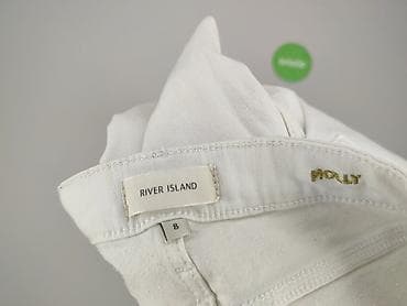 czysta biel: River Island, Jeansy damskie, rozmiar S — 5