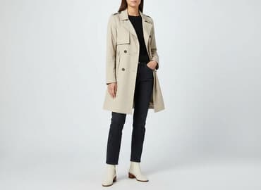 h m kurtki puchowe: H&M, Trencz damski, rozmiar L — 7