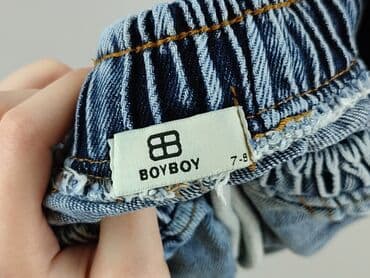 spodnie robocze: Spodnie jeansowe, 8 lat, 122/128, stan - Idealny — 5