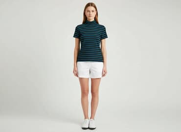 sweter z tiulowymi rękawami: Golf damski, rozmiar S — 6