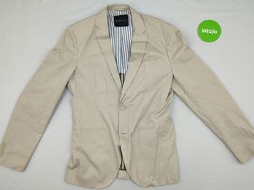 shein marynarki męskie: Marynarka męska Sisley - Kolor: beżowy/piaskowy - Rozmiar z metki: 48 — 2