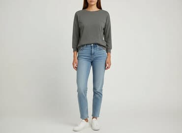 szara bluzka damska: Oysho, T-shirt damski, rozmiar M — 7
