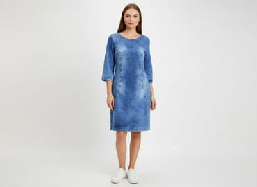 sukienki dżinsowe dla puszystych: Sukienka damska, rozmiar S — 1