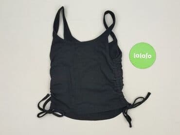 czarne prążkowane bluzki: Even&Odd, Top damski, rozmiar S — 4