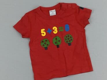 pomaranczowe spodnie dresowe: T-shirt, 6-9 months, condition - Very good — 1