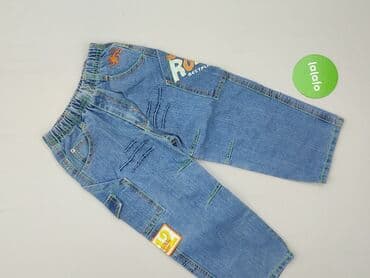 koszulka z nadrukiem bershka: Spodnie jeansowe, 4-5 lat, 104/110, stan - Idealny — 2