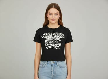 cropp bluzki z krótkim rękawem: Shein, Top damski, rozmiar XS — 6