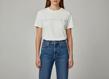 biała koszulka damska z długim rękawem: Regular, T-shirt damski, rozmiar S — 1