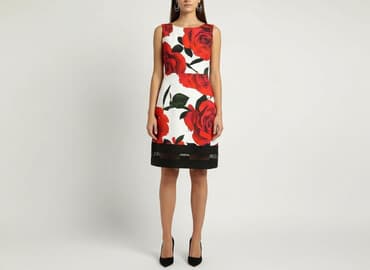 sukienka biala z piorami: Sukienka damska, rozmiar M — 1