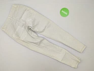 spodnie woskowane beż: Spodnie materiałowe damskie, rozmiar S — 3