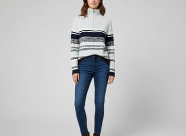 lidl sweter w paski: Sweter damski, rozmiar S — 6