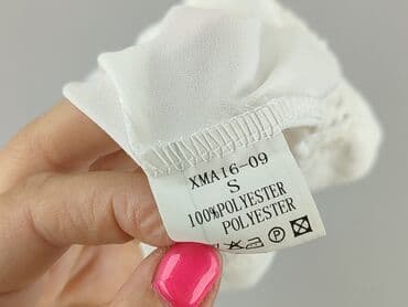 białe bluzki z gipiurą: Bluzka damska, rozmiar S — 6