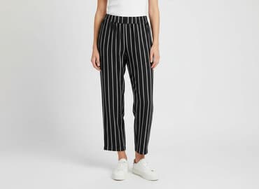spodnie w paski pull and bear: PULL&BEAR, Material trousers for women, size S — 1
